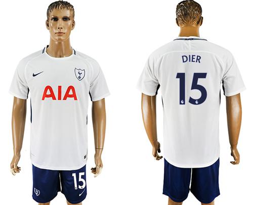Tottenham Hotspur #15 Dier White/Blue Soccer Club Jersey